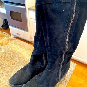 Black suede size 8.5 almost new